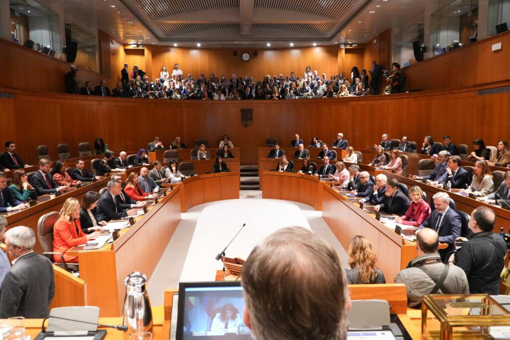 Distribución de diputados en las Cortes de Aragón para la XII Legislatura. Foto: Cortes de Aragón.